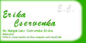 erika cservenka business card